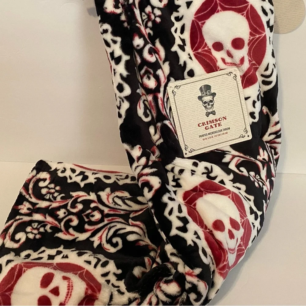 Crimson Gate Skull Blanket 50” x 70”